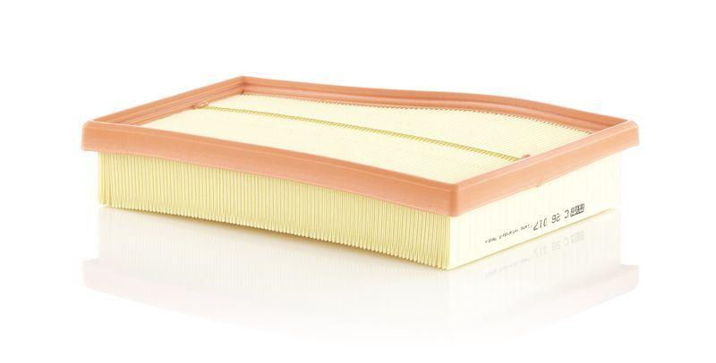 mann air filter c26017 front view, mann air filter c26017 side view MANN Air Filter C26017 - 18-A Series (W177) & B-Series (W247) | High Performance MANN Air Filter C26017 - Efficient Engine Protection air-filter, mann, car-maintenance, engine-protection, automotive-parts, high-performance, car-owners, c26017, engine-filtration, ai-generated
