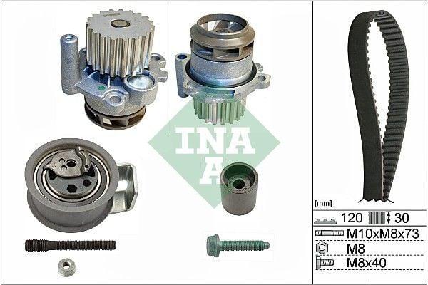 INA 530009130 Timing Tk + Water Pump for Golf IV, Bora, Passat 1.9Tdi — Water Pump & Thermostat