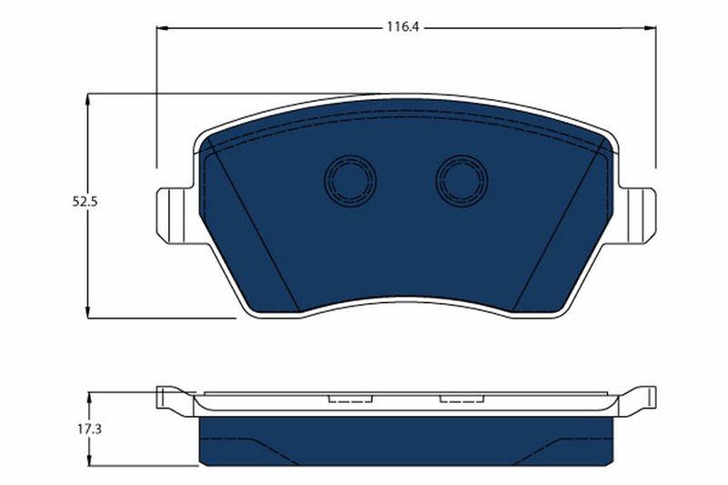 TRW GDB3332BTE Front Brake Pad (Electric Vehicles) Micra K12 03-10 Note 07-11 Clio III Modus 04-Duster 10-13 — Brake Pads