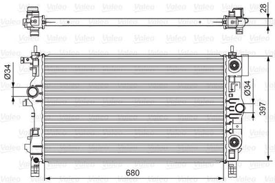 Valeo 701541 Radiator Opel Astra J 1.4 1.6 — Radiators & Fans