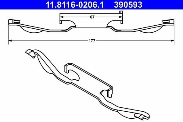 ATE Brake Mount – Compatible with E-36, E-46 and 2 more models — Brake Pads