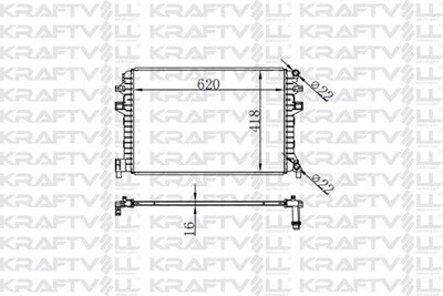 Kraftvoll 08040081 Motor Radiator Golf VII A3 Leon Octavia 1.2 1.4 1.6 13 (620*418*16) Brazing (Mt) — Radiators & Fans