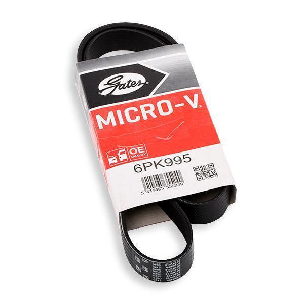 Gates 6PK995 V-Ribbed Belt Polo 1.4 TDI AMF BAY Civic 1.4 1.6 — Belts