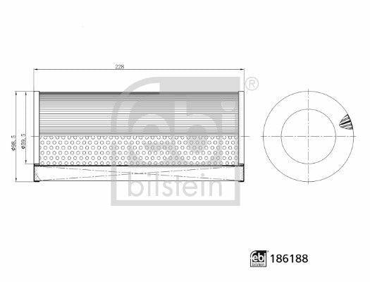 FEBI Air Filter - Air Filter for Mercedes-Benz Vito Tourer (W447) 116 CDI 120 KW — Air & Cabin Filters
