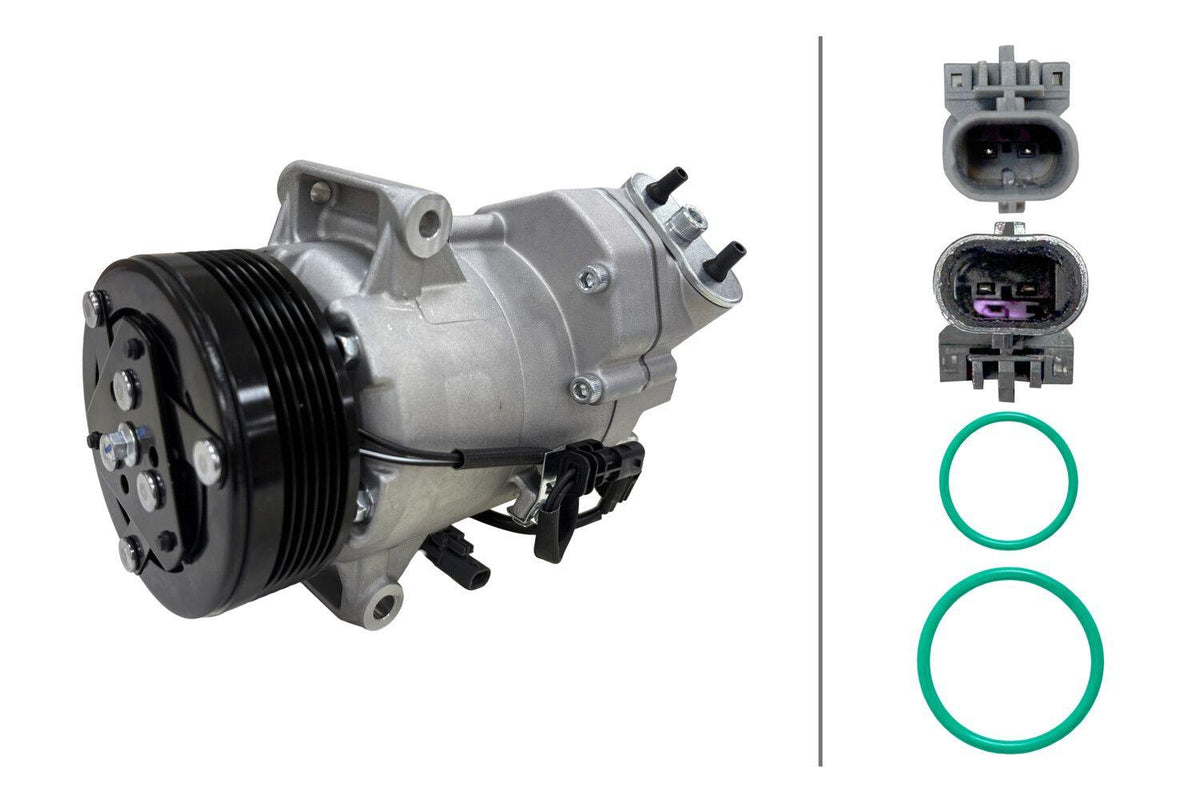 Hella 8FK366202-261 A/C Compressor Opel Astra J 1.6 2009 > 1.8 2011 > 2.0 2012 > Zafira C 1.6 1.8 2011 >