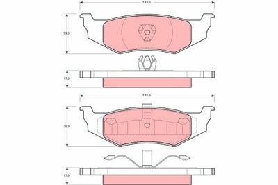 TRW GDB1234 Rear Brake Pads for Chrysler 300M, Concorde and 2 more models