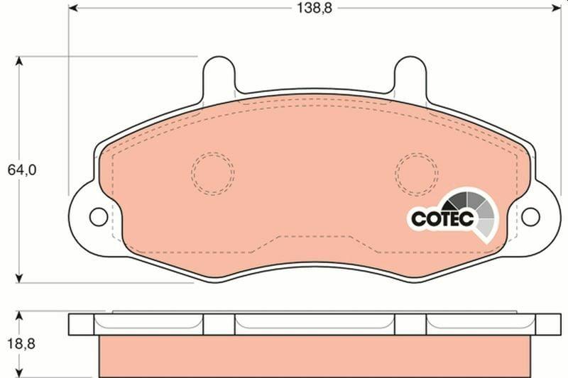 TRW GDB1084 Front Brake Pads for Transit Minibuses