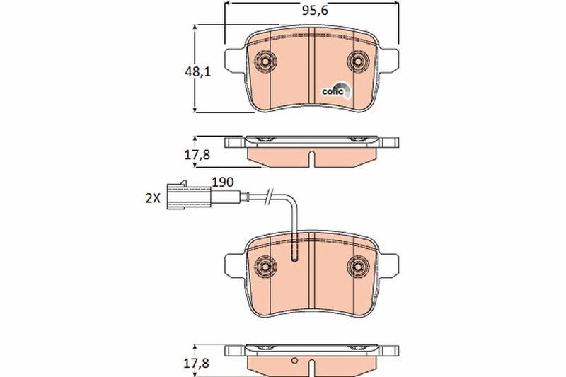 TRW GDB1905 Brake Pad Rear with Connector Giulietta 940 2.0 Jtdm 1.4 Tb 10-20 — Brake Pads