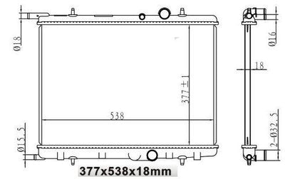MGA 80147 Water Radiator Brazing (Peugeot: 307 1.4Hdi 1.6 16V 2.0 HDi 2.0 16V Ew10j4) 377×538×18 — Radiators & Fans
