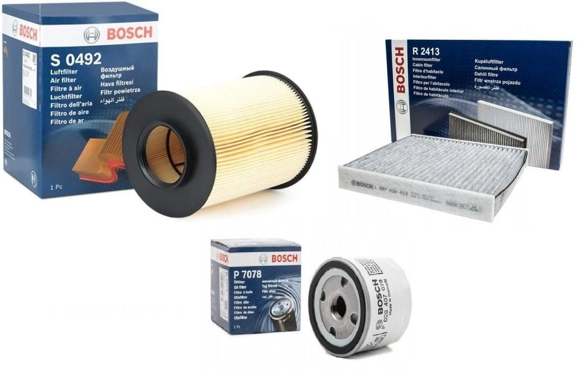 Bosch Ford Focus 2008-2011 Oil Maintenance Set - Includes Air, Oil — Air & Cabin Filters