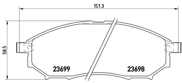 Brembo P56058 Brake Pad Front (Renault Kadjar 2015 / Nissan Qasqhaı 1.6-2.0 dCi 07-14 — Brake Pads