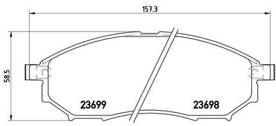 Brembo P56058 Brake Pad Front (Renault Kadjar 2015 / Nissan Qasqhai 1.6-2.0 dCi 07-14 — Brake Pads