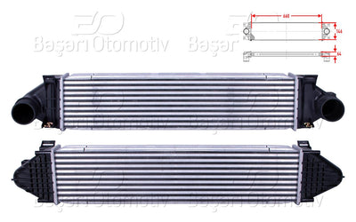 Wisco 3113963-00 Turbo Radiator (Intercooler) 660X146x64 Ford Focus 04-14 / C Max 07-19 / Kuga 08-19 / Mondeo 1.6-2.0 TDCi 07-15 / Land Rover Freelander 10-14 / Discovery Sport 14 > / Evoqo