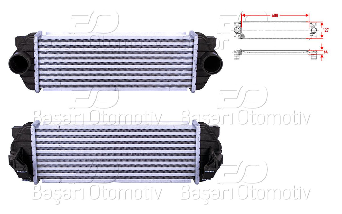 Wisco 3113942-00 Turbo Radiator (Intercooler) 400X127x64 Ford Transit / Tourneo Connect (P65_, P70_ — Radiators & Fans