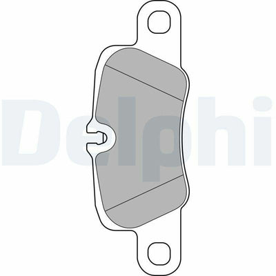 Delphi LP2237 Brake Pads Low Metallic Compatible with Porsche 911, Porsche Panamera