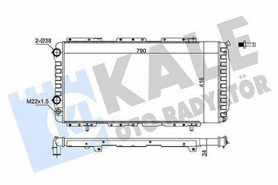 Kale Radiator 363140 - Mechanical Radiator for Boxer, Jumper, Ducato — Radiators & Fans