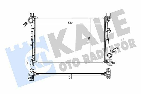 Kale 348440 Radiator - 16 Egea 1.3Mjt-1.4 Compatibility — Radiators & Fans