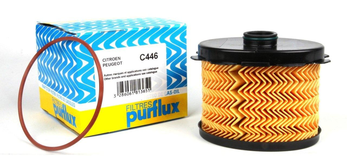 Purflux C446 Peugeot Partner Berlingo Scudo Expert Jumpy 1.9D Dw8 Dw8b Diesel Filter — Fuel Delivery