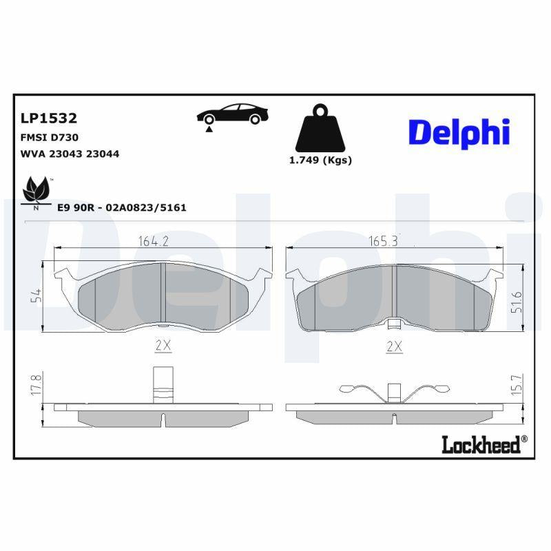 Delphi LP1532 Brake Pad — Brake Pads