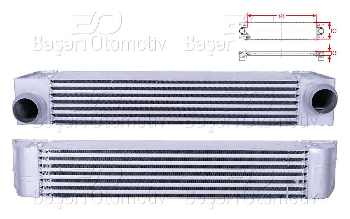 Wisco 3113970-00 Turbo Radiator (Intercooler) 543X100x105 BMW 5 Series (E60) 520 D-525 D-530 D 03-10 — Radiators & Fans