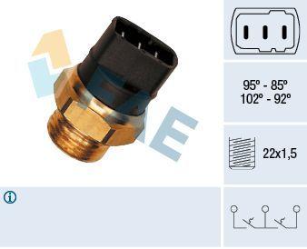 FAE 37820 Fan Switch - Compatible with A4 A6 Golf III Passat — Temperature Sensors & Switches