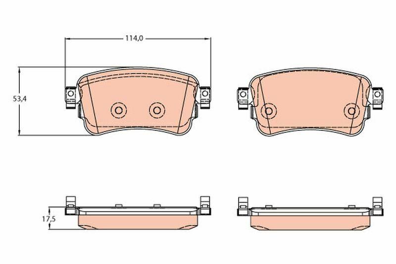 TRW GDB2166 Rear Brake Pads for Fiat Scudo, Citroen Jumpy and 2 more models