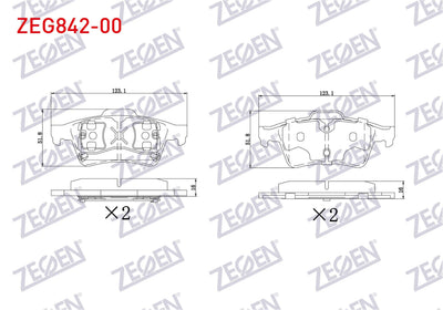 Zegen ZEG842-00 Brake Pad Rear Transit Con. 1.8 TDCi 2002-2013 / Focus III 1.6 TDCi 2011-2015 / C-Max II 1.6 TDC — Brake Pads