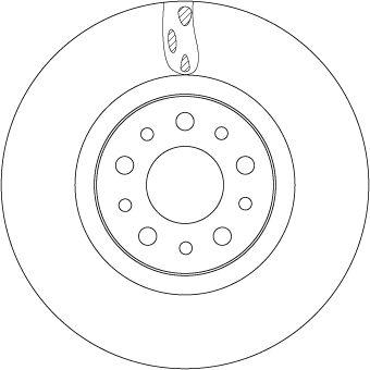 TRW DF6933 Brake Disc Front Air Egea 15 > 16 - 1 Piece — Brake Rotors & Drums