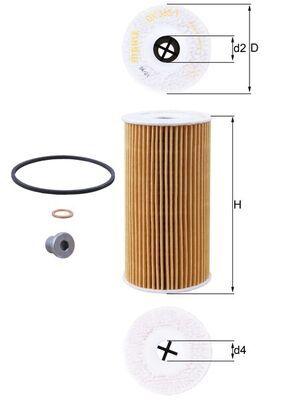 Mahle OX365/1D Oil Filter Jeep Cherokee Wrangler 04 — Oil Filters