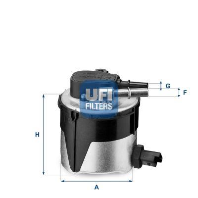 Ufi 55.170.00 Diesel Filter Ford Focus/C-Max/Fiesta 1.6 TDCi 03-11, Volvo S40/V50/C30/S60/S80/V70, Mazda 3, Peugeot 307/407