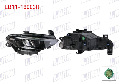 LABO LB11-18003R Headlight Right Top LED with Motor Fiat Egea 2021 — Headlights