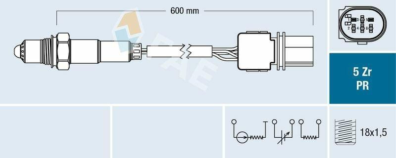 FAE Lambda Sensor - Compatible with 2007-2018 Tiguan and Touareg — Oxygen & Air-Fuel