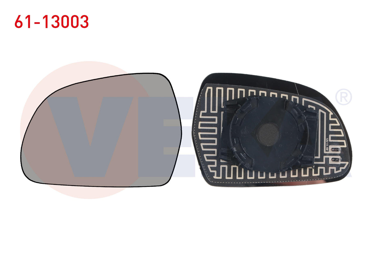 Veka 61-13003 Mirror Glass Left Heated Aspheric Audi A3 2003-2012 / A4 2007-2015 / A5 2007-2017 — Mirrors