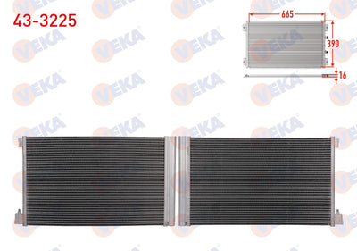 Veka 43-3225 A/C Condenser Opel Insignia 1.6 2008 — Condensers & Evaporators