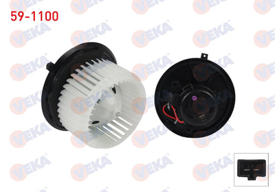 Veka 59-1100 Heater Motor Alfa Romeo 147 (937) 2001-2010 /156 (932) 1997-2005 — Heater & Blower