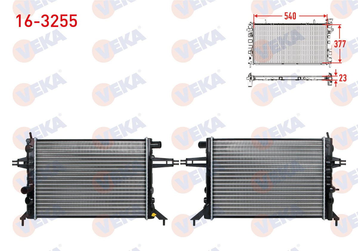 Veka 16-3255 Water Radiator Mechanical Opel Astra G (F69) 1.6 16V Ac-M-T 1998-2005 — Radiators & Fans