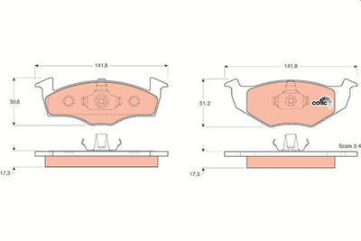 TRW GDB1274 Brake Pad Front Fox Hatchback (5Z1, 5Z3 and 2 more models — Brake Pads