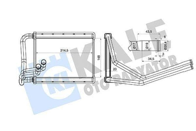 Kale Radiator 360830 for Kia Cerato II - 10 Tubes, Aluminum — Radiators & Fans