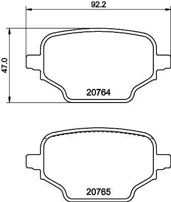 MGA 55757 Brake Pad Rear Partner/Berlingo/Combo/Rifter/Proace City 2018> — Brake Pads