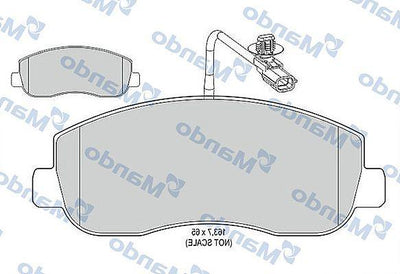 Mando MBF015042 Front Brake Pad Master III Movano 10- — Brake Pads