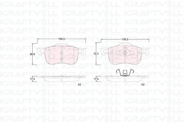 Kraftvoll 07010358 Front Brake Pad Volvo S60 01 > S80 98 06 V70 I II 97 > Xc70 00 > — Brake Pads