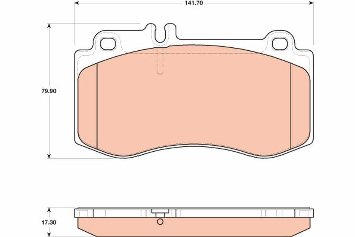 TRW GDB1822 Mercedes E-Series W212/S212 09-16 CLS C218/X218 Front Brake Pad
