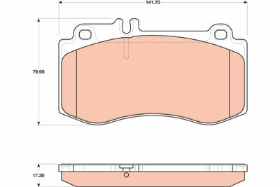TRW GDB1822 Mercedes E-Series W212/S212 09-16 CLS C218/X218 Front Brake Pad — Brake Pads