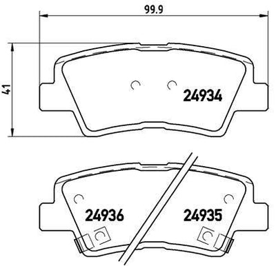 Brembo P30047 Brake Pad Rear Accent Blue 11- Bayon 21- Elantra 11- i20 15- i30 11- I40 11- Tucson 08-10 2015- So — Brake Pads