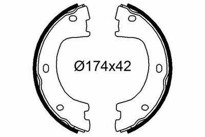VALEO 564258 Rear Brake Shoes - Dual Wheel Set for Sprinter 906 (2006-2016) & Crafter (2006-2016) — Brake Cables & Hardware