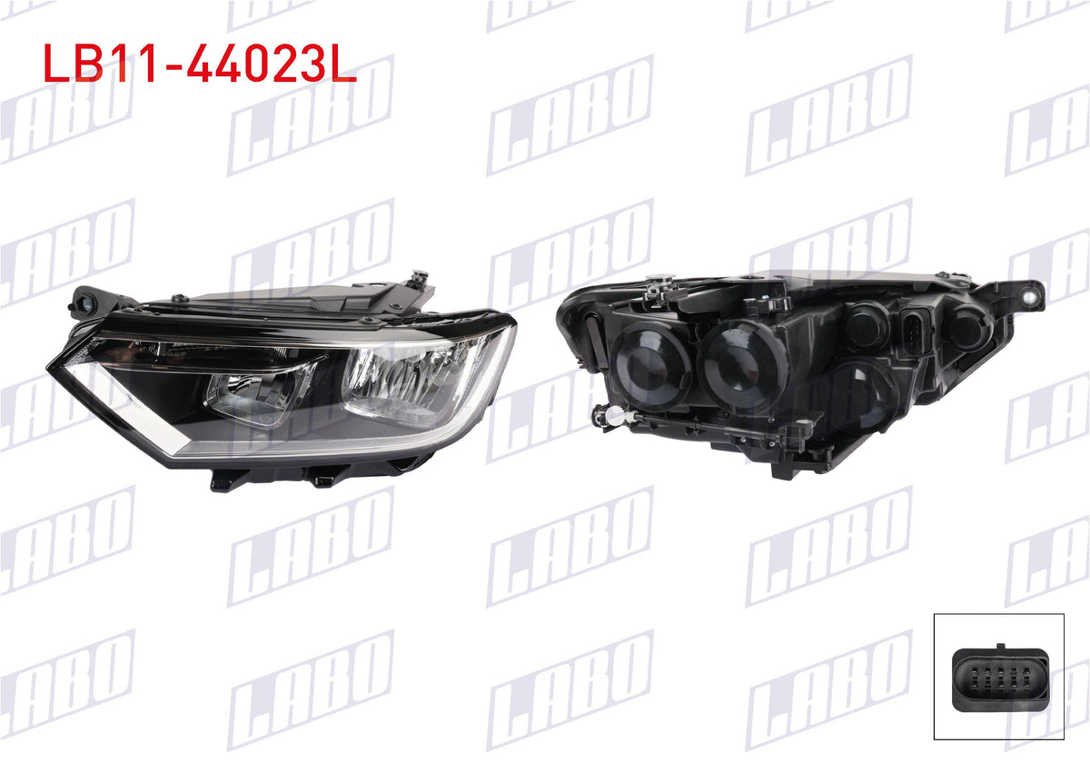 LABO LB11-44023L Headlight Left Halojen Volkswagen Passat B8 (3G2, Cb2 and 2 more models — Headlights