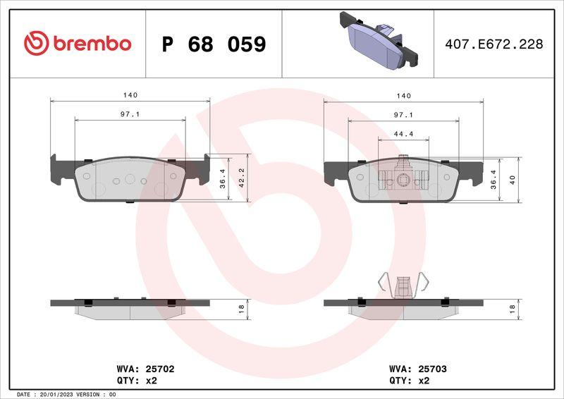 Brembo P68059 Brake Pad Front Renault Clio IV Sandero II Symbol II Logan II — Brake Pads