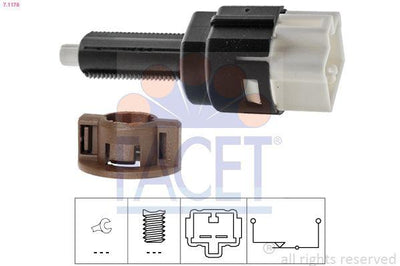 Facet 7.1178 Brake Pedal Switch Civic 2006 CRV 2006 2012 Jazz 2002 Accord 2008 2015-C4-Ds4 — Switches & Relays