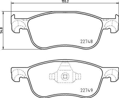 Valeo 670198 Ford Courier-Fiesta Front Brake Pad Set — Brake Pads