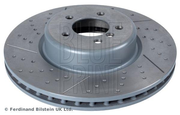 Blue Print ADB114380 Brake Disc Front BMW F-20 / 21 / 22 / 23 / 30 / 31 / 32 / 36 Drilled Single — Brake Rotors & Drums